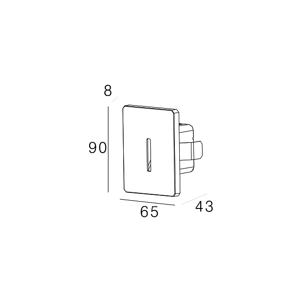 Skarlat  RWLB108 1W BK 4000K