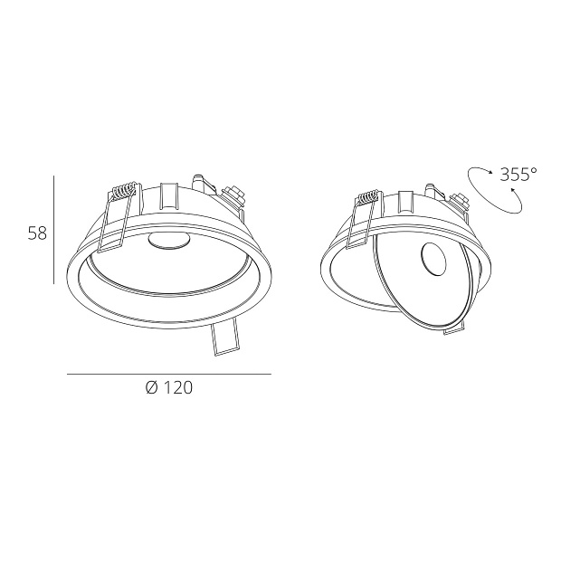 Skarlat  RSL74230 7W BK+WH 4000K