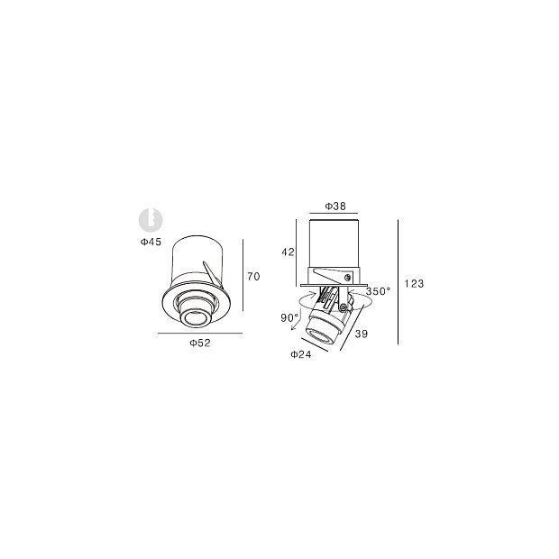 Skarlat RSL74162 3W BK 4000K