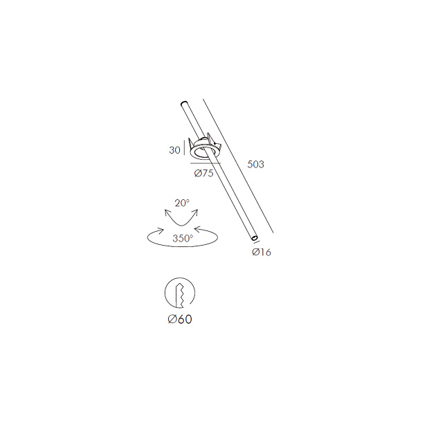 Skarlat  RSL74197 3W BK 4000K