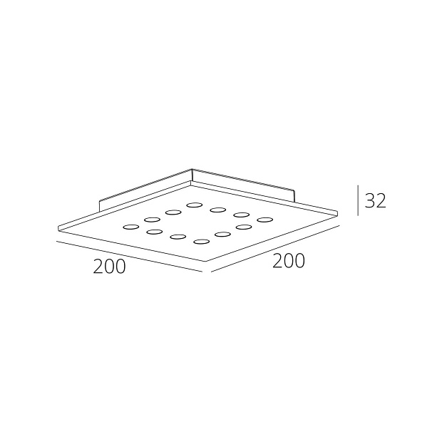 Skarlat  RSLC78063 12×1.5W BK+GD 3000K