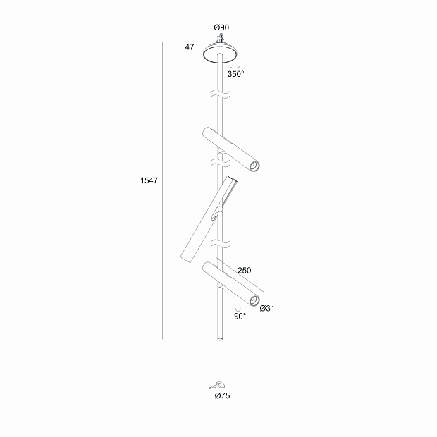Skarlat  RSL74248-3 3x7W WH+BK 4000K
