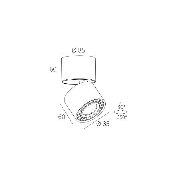 Skarlat RSLC7529 12W BK 3000K