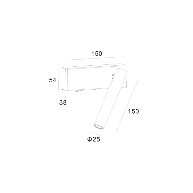 Skarlat  RWLB087 3W BK 3000K