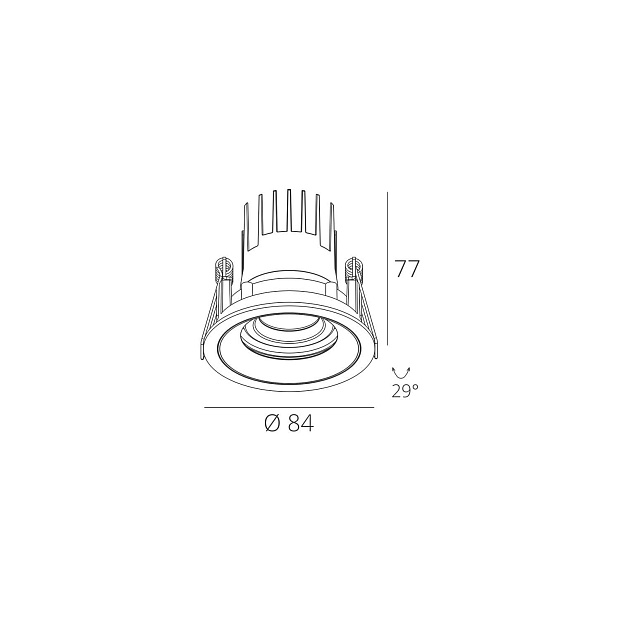 Skarlat  RSL74132 7W WH+BK 3000K