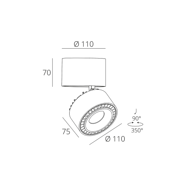Skarlat RSLC7560 28W WH+BK 4000K
