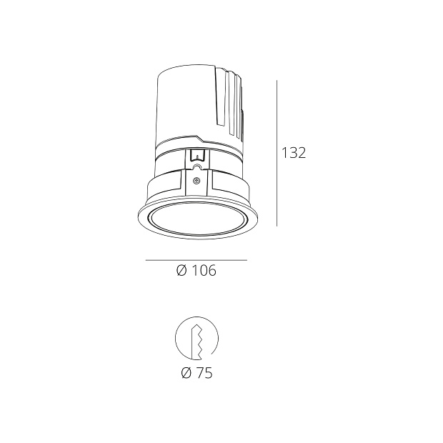 Skarlat RFL76018 18W WH+NI 3000K