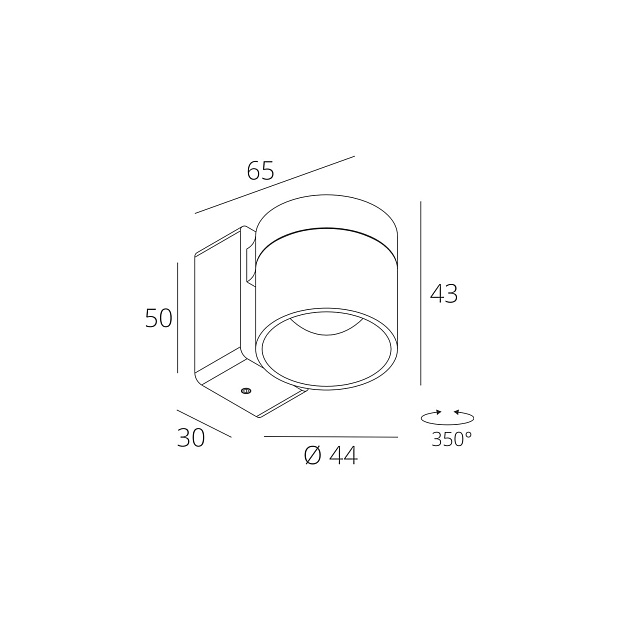 Skarlat  RWLB083-1 1×4W BK 4000K