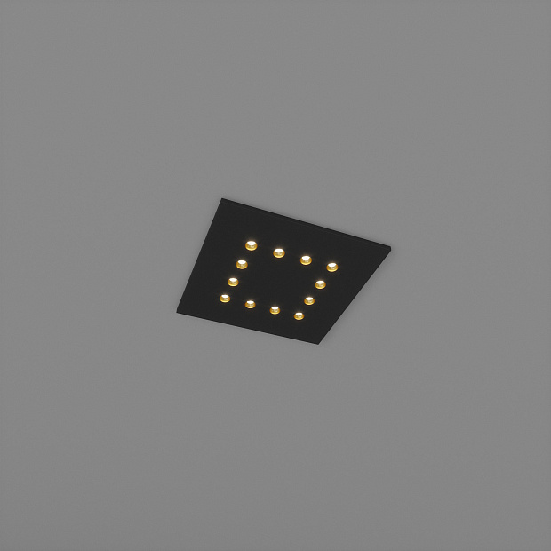 Skarlat  RSLC78063 12×1.5W BK+GD 3000K